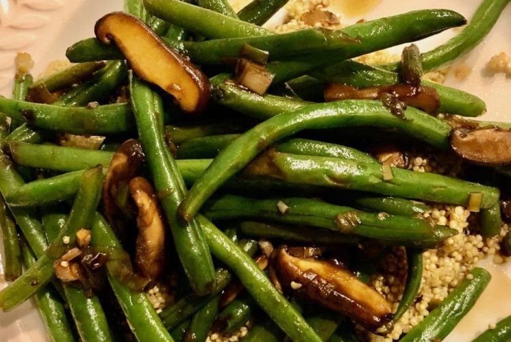 Shiitake mushroom green beans and quinoa recipe