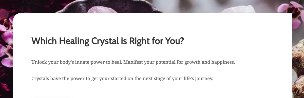 Healing crystals quiz
