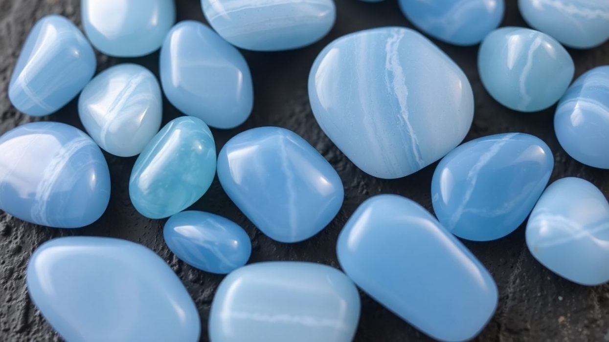 Blue chalcedony stones