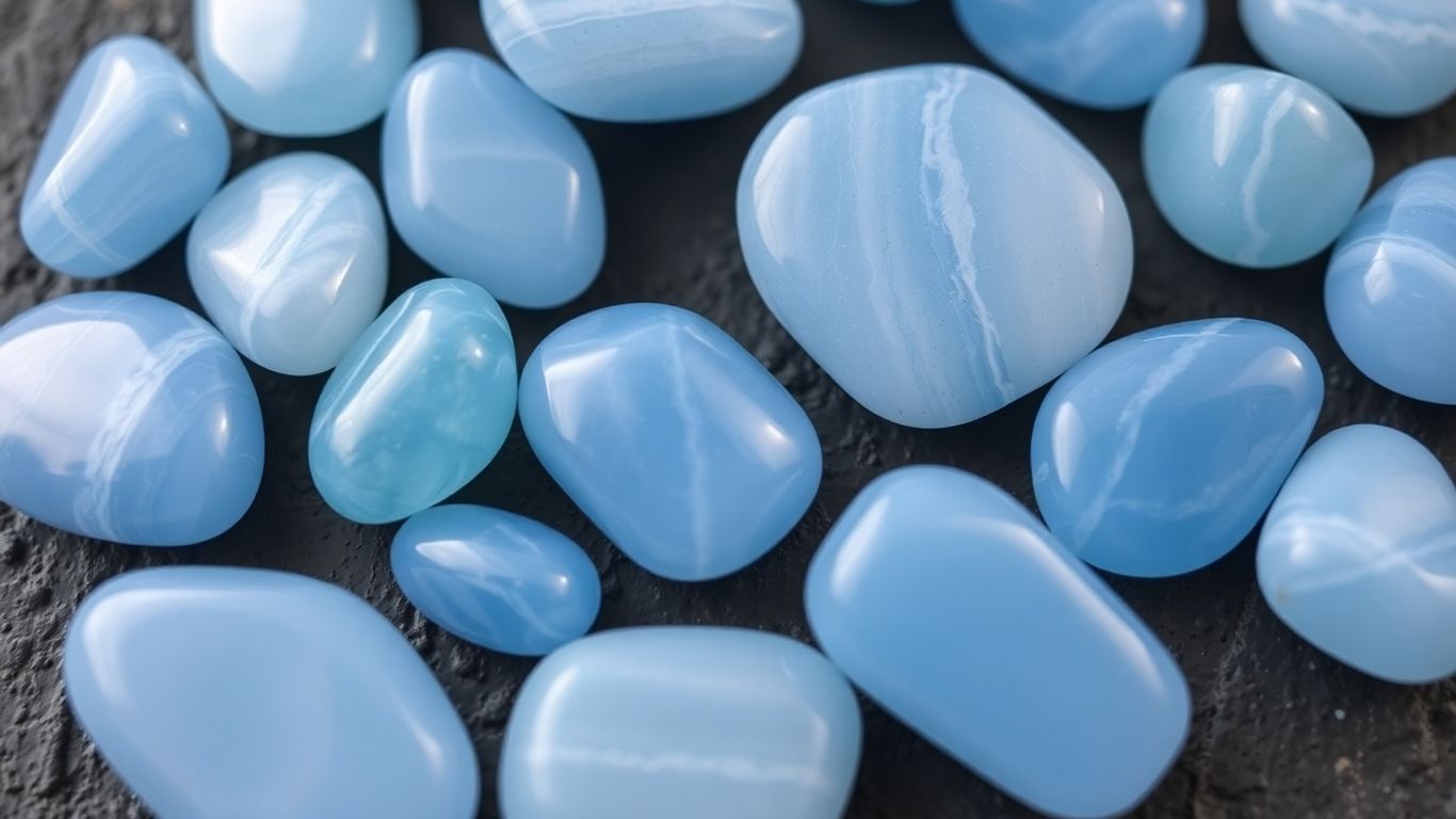 Blue chalcedony stones