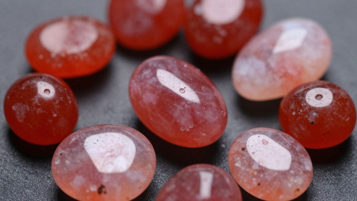 Red and pink tourmaline gemstones