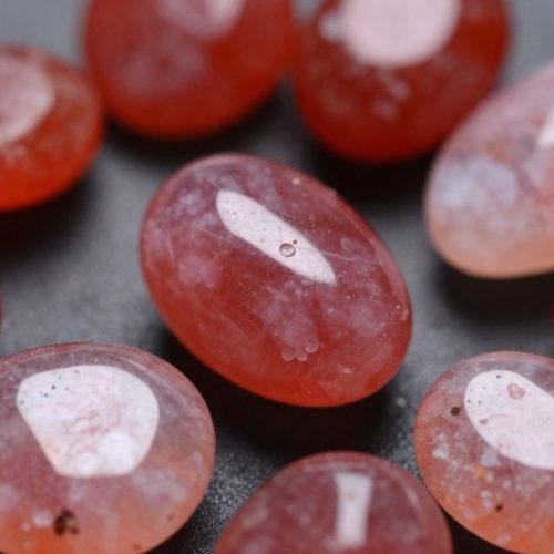 Red and pink tourmaline gemstones